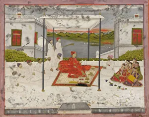 Indian Miniature Collection: A Prince holding an audience, ca. 1750. Creator: Unknown