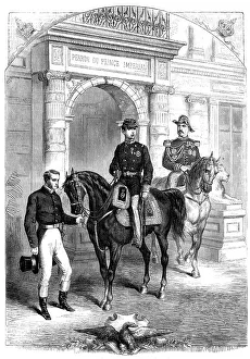 Napoleon Eugene Louis John Joseph Prints: The Prince Imperial and his governor, 1870. Creator: Unknown
