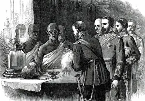 East Meets West Prints: The Prince inspecting the Sacred Tooth