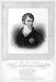 Prince Leopold George Christian Frederick of Saxe-Coburg-Saalfeld, 1818. Artist: Robert Cooper