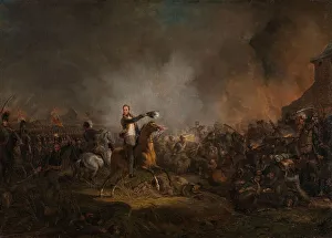 Jan Willem Pieneman Prints: The Prince of Orange at Quatre Bras, 16 June 1815, 1817-1818. Creator: Jan Willem Pieneman