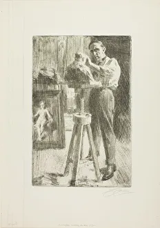 Prince Paul Troubetzkoy I (Whole length), 1908. Creator: Anders Leonard Zorn