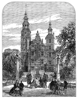 Gates Prints: The Prince and Princess of Wales at at the gate of Rosenborg Castle