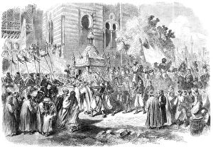Faithful Prints: The Prince and Princess of Wales in Egypt: procession of the Holy Carpet at Cairo