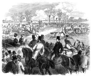 Jump Prints: The Prince and Princess of Wales at the National Hunt Steeplechase, 1870. Creator: Unknown