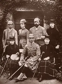 Russell Sons Prints: The Prince and Princess of Wales in shooting dress, 1900. Artist: Russell & Sons