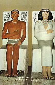 Ethnicity Prints: Prince Rahotep and His Wife Nofret, Egypt, 4th Dynasty