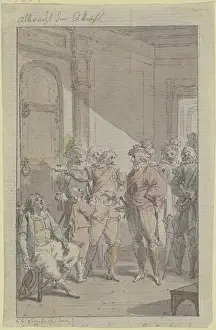 Doors Prints: A prince with his retinue at a locked door