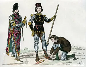 Images Dated 21st September 2009: Prince, squire and valet, 15th century (1882-1884)