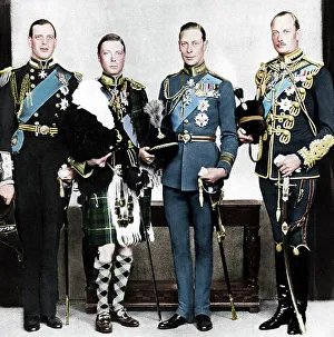 House Of Windsor Collection: The Prince of Wales with his brothers, c1930s