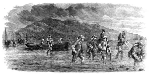 The Prince of Wales in Egypt: the Royal Party landing on the Arabian coast, on their... 1862. Creator: Unknown