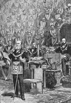 Masonic Lodge Prints: The Prince of Wales First Installation as Grand Master of the Freemasons, April 28