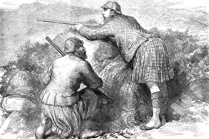 The Prince of Wales grouse-shooting in the Highlands, 1881. Creator: Unknown