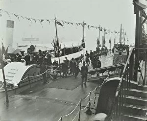 House Of Windsor Collection: The Prince of Wales inaugurating the London Steamboat Service, River Thames, London, 1905