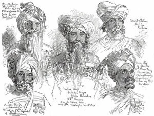 Nawab Collection: The Prince of Wales in India: native soldiers distinguished for their services, 1876