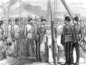 Laying Prints: The Prince of Wales laying the Foundation-Stone of the Alexandra Battery