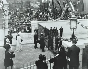 Bermondsey Prints: The Prince of Wales officially opening the Rotherhithe Tunnel, Bermondsey, London, 1908
