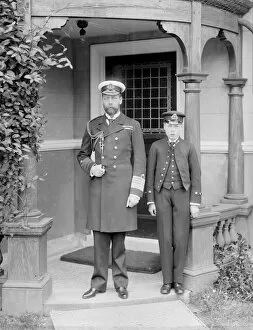 Father Collection: The Prince of Wales and Prince Edward at the Royal Naval College, Osborne, Isle of Wight, 1908