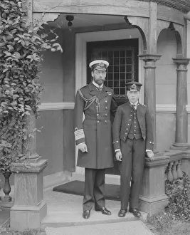 Prince Of Wales Collection: The Prince of Wales and Prince Edward at the Royal Naval College, Osborne, Isle of Wight, 1908