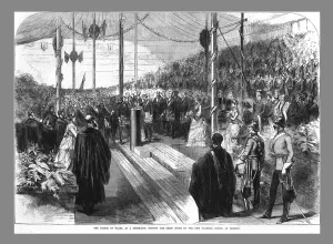 Opening Prints: The Prince of Wales Setting the Chief Stone at the New Grammar School at Reading
