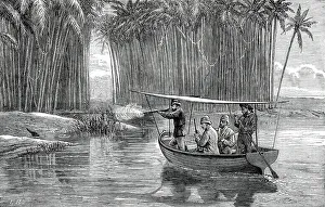 Cruelty To Animals Prints: The Prince of Wales shooting otters at Beypore