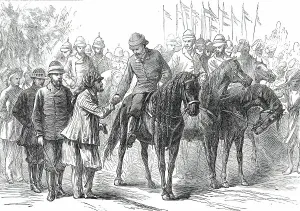 Plaits Prints: The Prince of Wales in the Terai: Meeting with Sir Jung Bahadoor...1876. Creator: Unknown