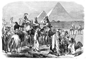 Dromedary Collection: The Prince of Wales' Visit to Egypt: a portion of the Royal Party leaving the encampment..., 1862