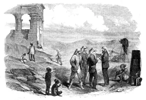 Phila Temple Prints: The Prince of Wales Visit to Egypt: His Royal Highness examining the negatives taken by