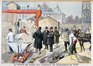 Trolley Gallery: The Prince of Wales visiting the building sites for the Exposition Universelle of 1900, Paris