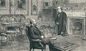 Benjamin Disraeli Collection: Prince of Wales visiting Lord Beaconsfield at Hughenden Manor, 1896