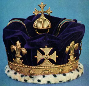 Jewels Prints: Prince of Wales's Crown, 1962. Creator: Unknown