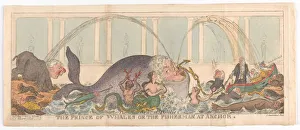 Fisherman Prints: The Prince of Whales or the Fisherman at Anchor, May 1, 1812. Creator: George Cruikshank