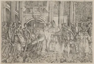 Bride Collection: A princely wedding performed by a bishop, late 16th century. late 16th century. Creator: Anon