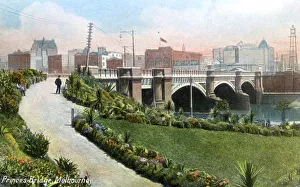 Melbourne Prints: Princes Bridge, Melbourne, Australia, 1912