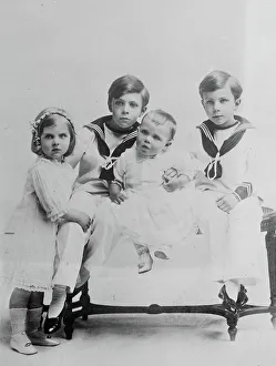 Distracted Prints: Princes Gustaf Adolf - Sigvard & Bertil & Princess Ingrid of Sweden