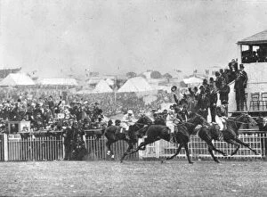 Racing Gallery: The Princes Second Derby, 1900: Diamond Jubilee first past the post, (1901). Creator: Unknown