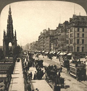 Edinburgh Prints: Princes Street, Edinburgh, 1896. Creator: Works and Sun Sculpture Studios