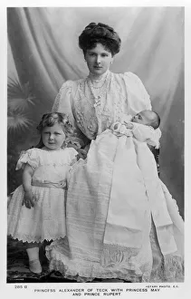 Princess Alice Prints: Princess Alexander of Teck with Princess May and Prince Rupert