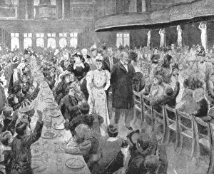 Meal Prints: Princess Alexandra... attending one of her dinners for poor children... c1897, (1901)