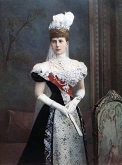 Pearls Collection: Princess Alexandra of Denmark, late 19th century. Artist: W&D Downey