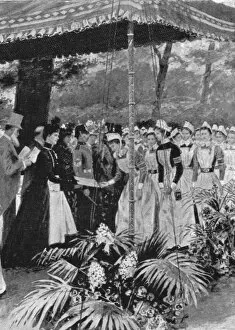Presentation Gallery: Princess Alexandra Presenting Certificates to Nurses at Marlborough House, July 21, 1899, (1901)