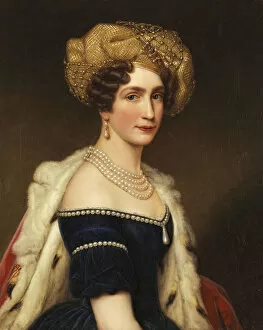 Beauharnais Collection: Princess Augusta of Bavaria (1788-1851), Duchess of Leuchtenberg, ca 1825. Creator: Stieler