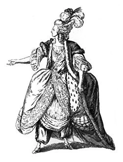 A princess costume, 18th century (1885).Artist: Leclere