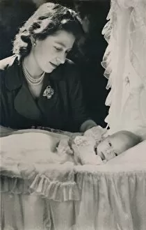 Queen Of Great Britain Gallery: Princess Elizabeth with her Infant Son Prince Charles, 1948. Creator: Cecil Beaton