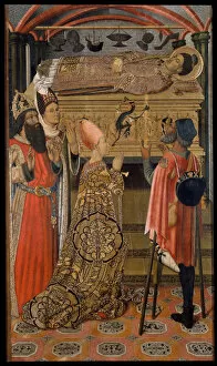 Baptist Collection: Princess Eudoxia before the Tomb of Saint Stephen. Artist: Vergos Family (active End of 15th cen.y)