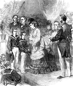 Dss Of Argyll Prints: Princess Louise giving the prizes in the Clyde training-ship Cumberland