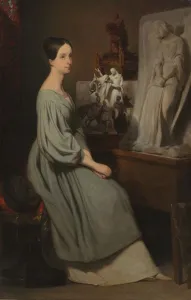 Princess Marie dOrleans in Her Studio, c. 1838. Creator: Ary Scheffer (Dutch, 1795-1858)