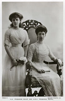 Princess Royal Gallery: Princess Maud and the Princess Royal, c1907-c1910(?)
