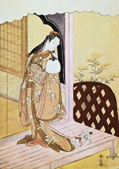 Dress Up Gallery: The Princess Nyosan, 1765. Artist: Suzuki Harunobu