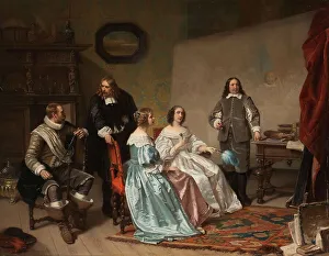 Aelst Van Der Bartholomeus Prints: The Princess of Orange Visiting the Work-shop of Bartholomeus van der Helst